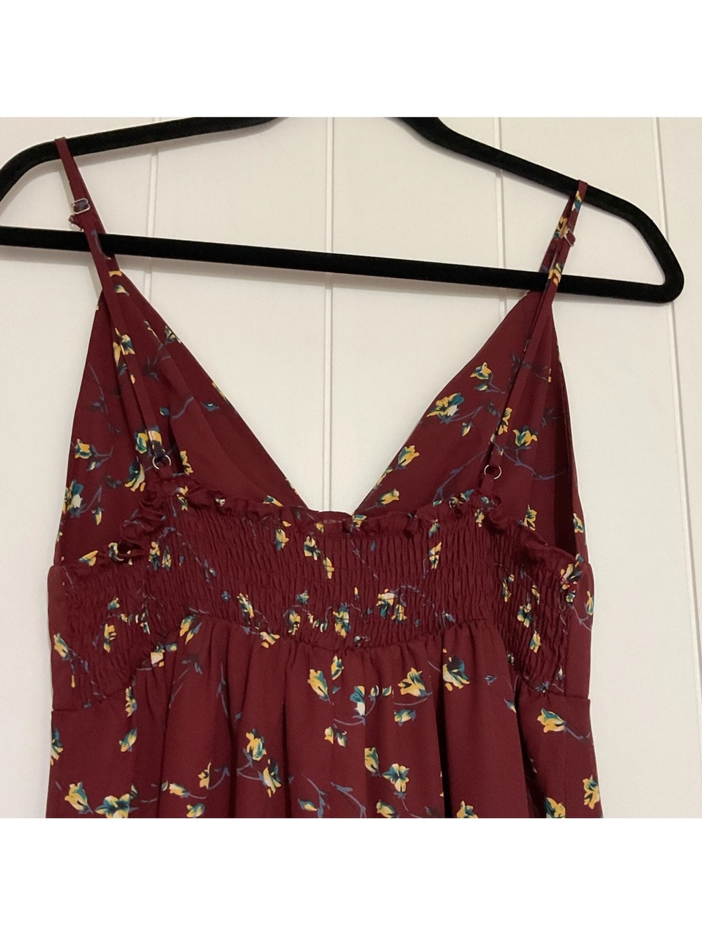 Dress Forum Burgundy Floral Maxi Slip Dress M - Picture 6 of 11